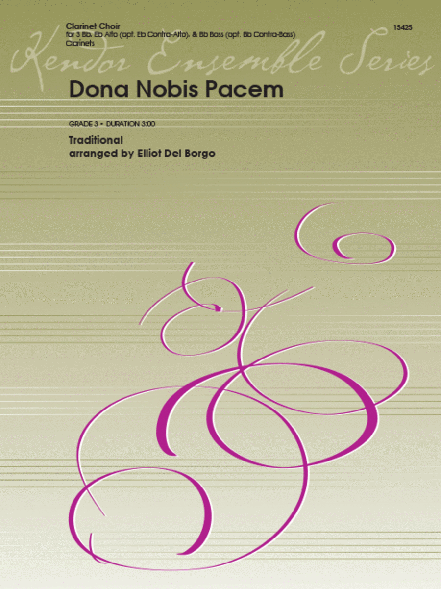 Dona Nobis Pacem Clarinet Quartet scores gallery preview page 1