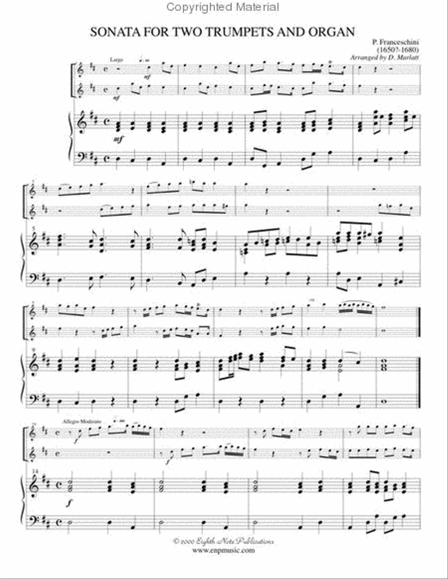 Sonata Sonata Trumpet Duet scores gallery preview page 2