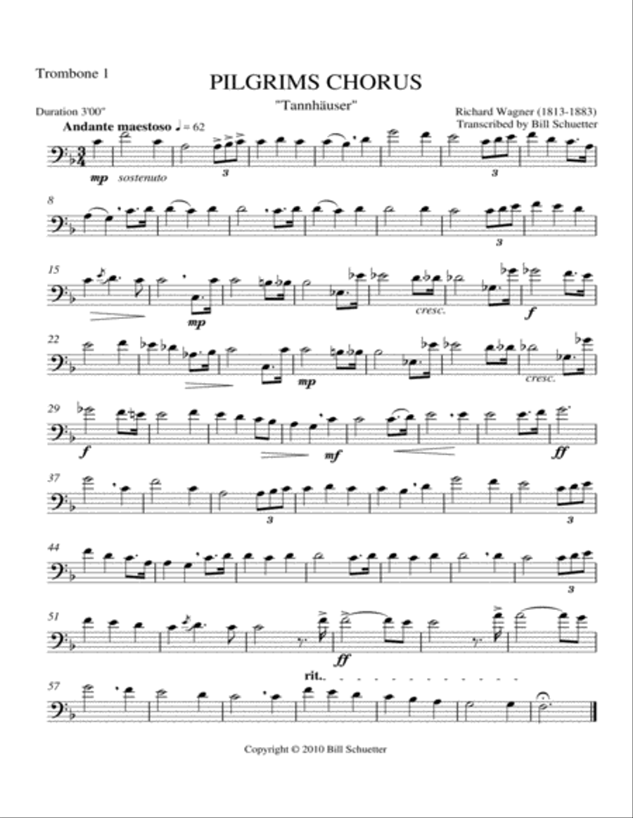 Pilgrims' Chorus from Tannhauser Choir scores gallery preview page 4