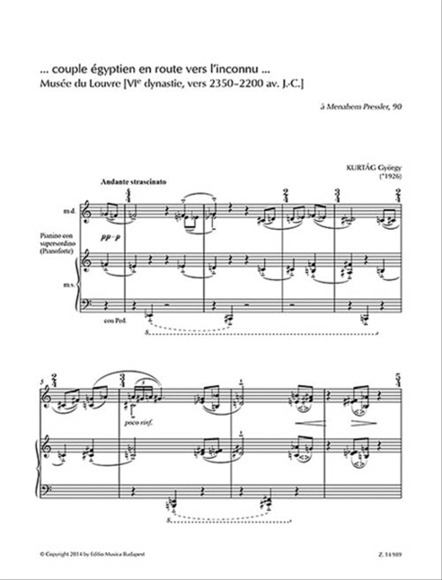 Couple Egyptien En Route Vers L'inconnu Piano Solo scores gallery preview page 2