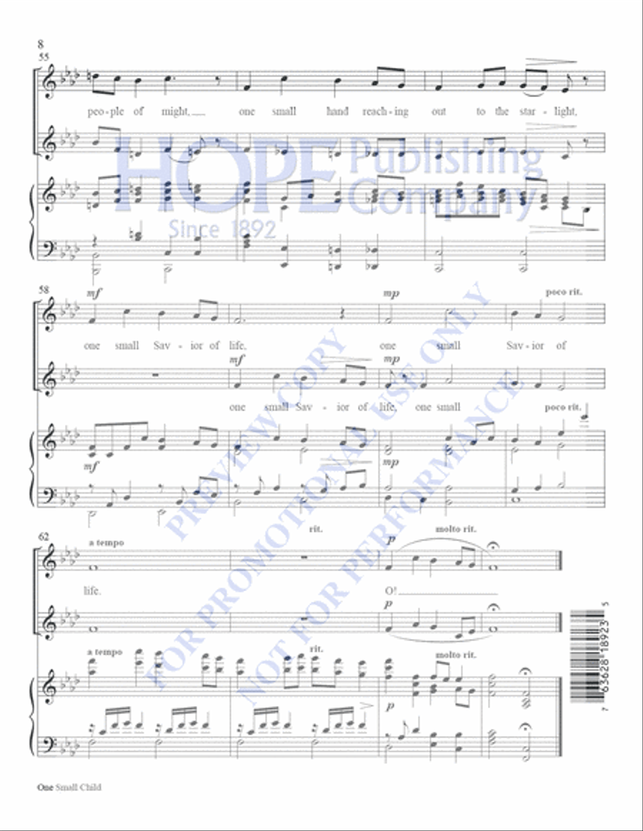 One Small Child One Small Child Handbell Choir scores gallery preview page 8