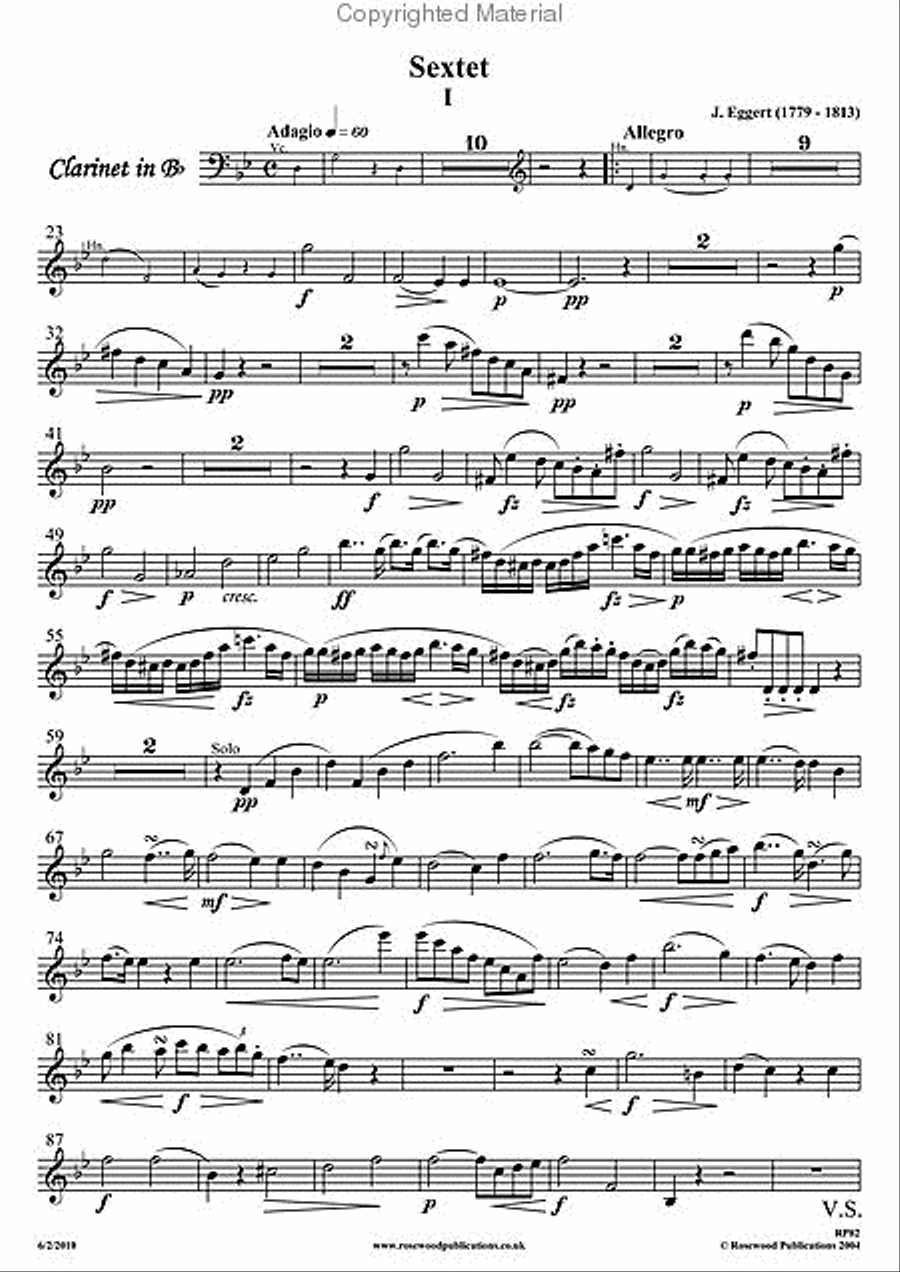 Sextet Clarinet scores gallery preview page 3