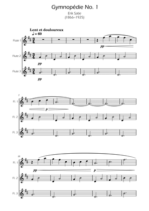 Gymnopedie No. 1 - Flute Trio