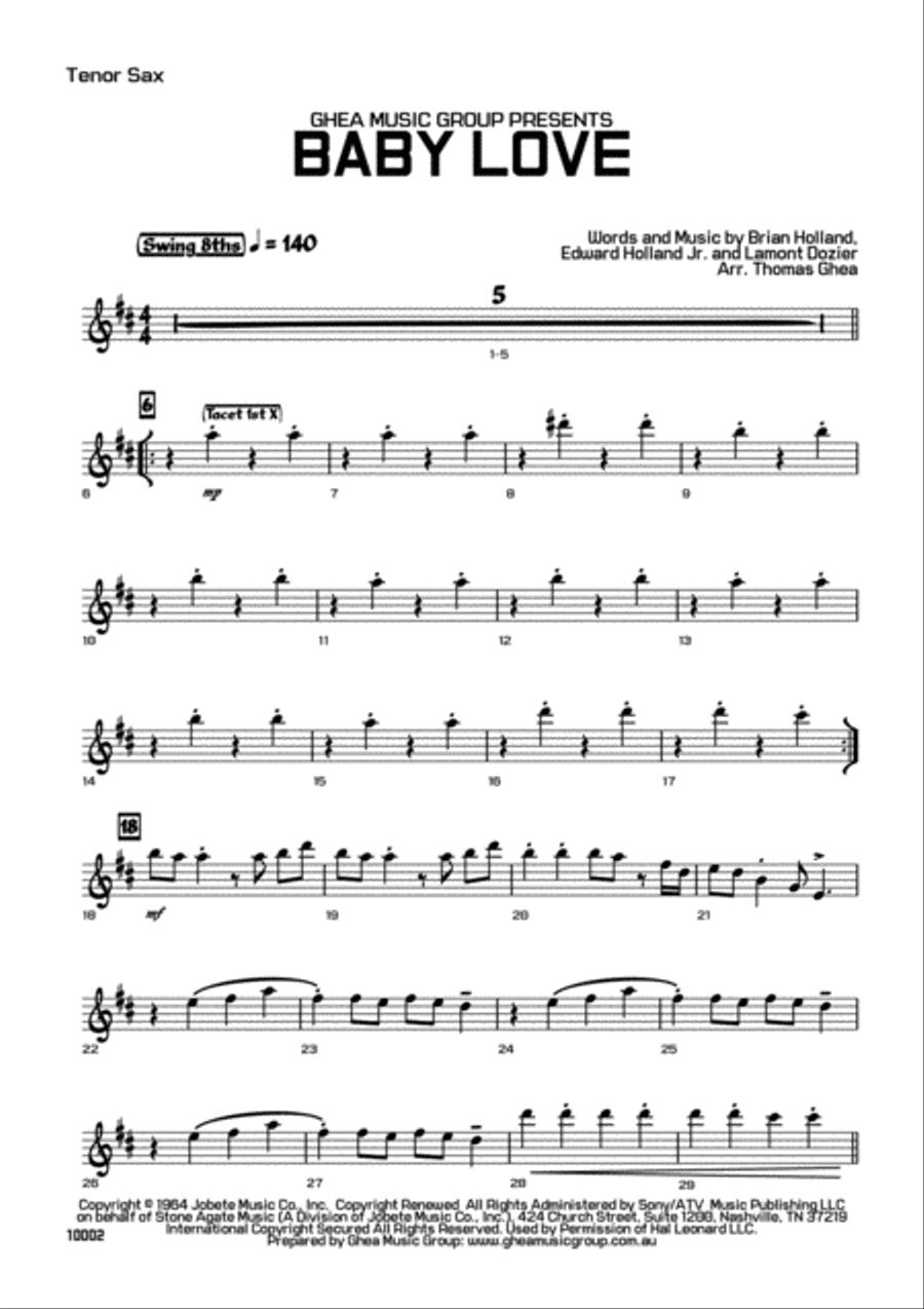 Baby Love Small Ensemble scores gallery preview page 4