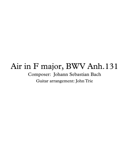 Air in F major, BWV Anh 131 image number null