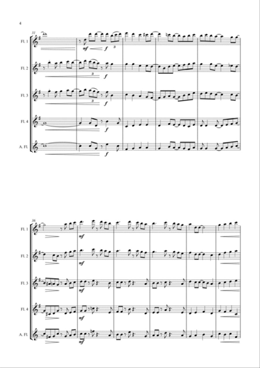 That Christmas Swing Thing - for Flute Quartet Flute Quartet scores gallery preview page 4