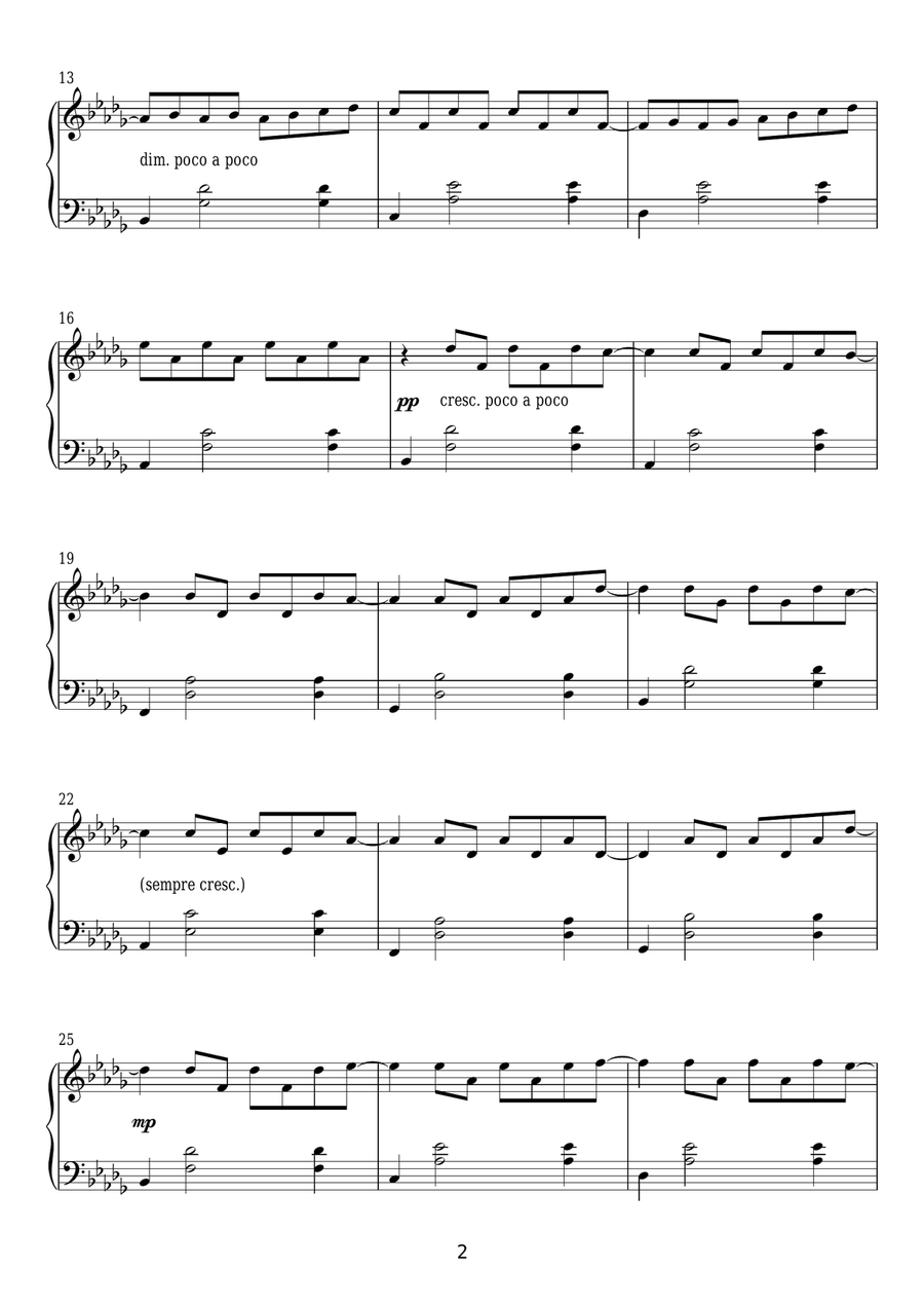 Written On The Sky Piano Solo scores gallery preview page 2