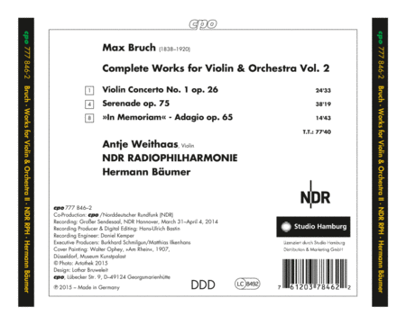 Max Bruch: Complete Works for Violin & Orchestra, Vol. 2 image number null