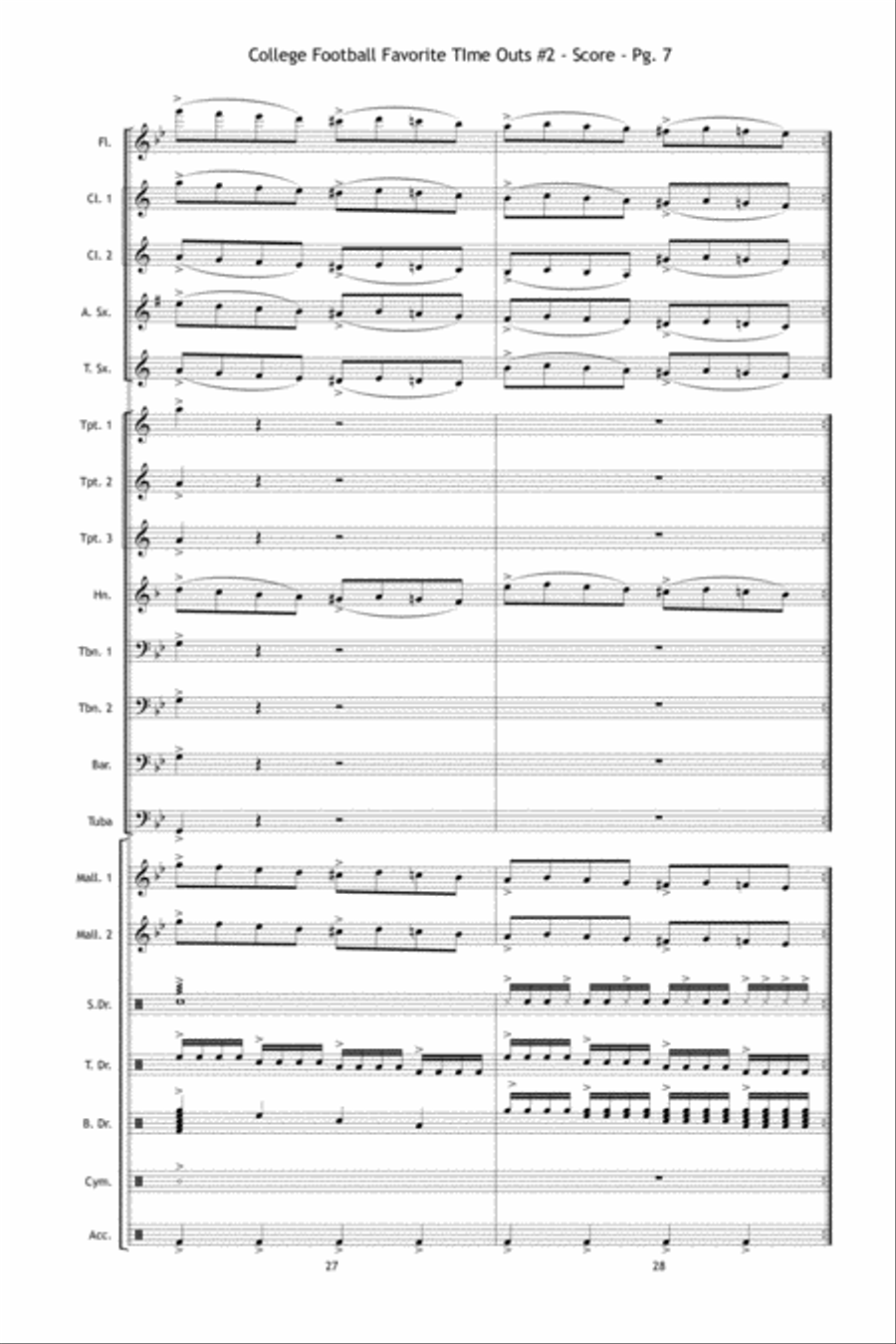 College Football Favorite Time Outs #2 Marching Band scores gallery preview page 8