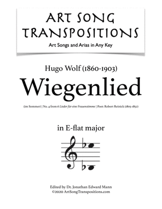 WOLF: Wiegenlied im Sommer (transposed to E-flat major)