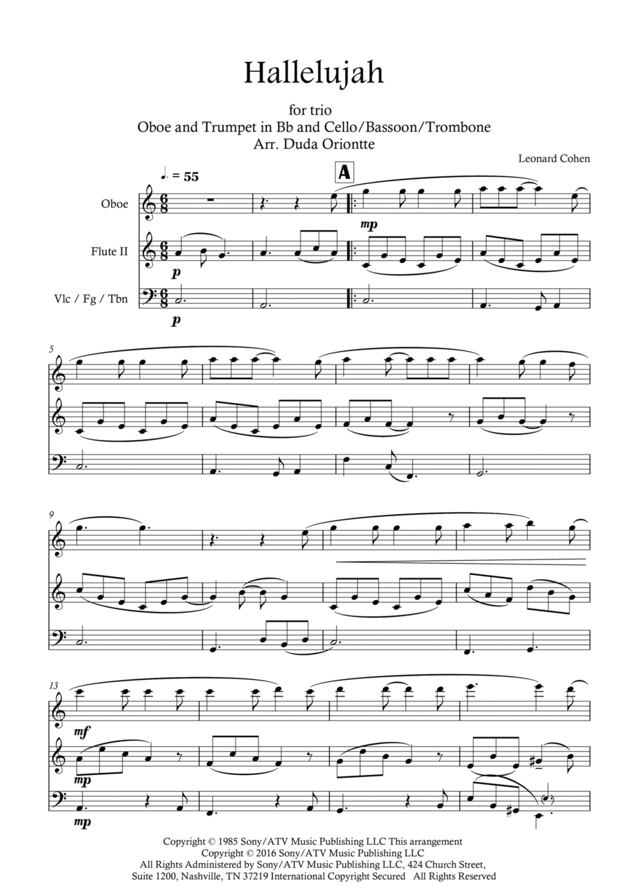 Hallelujah Hallelujah Small Ensemble scores gallery preview page 1