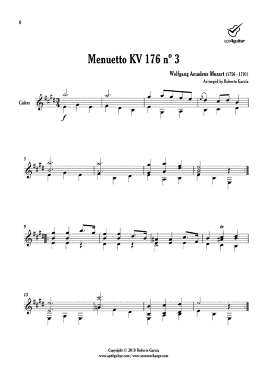 Elf Menuette Elf Menuette Acoustic Guitar scores gallery preview page 6