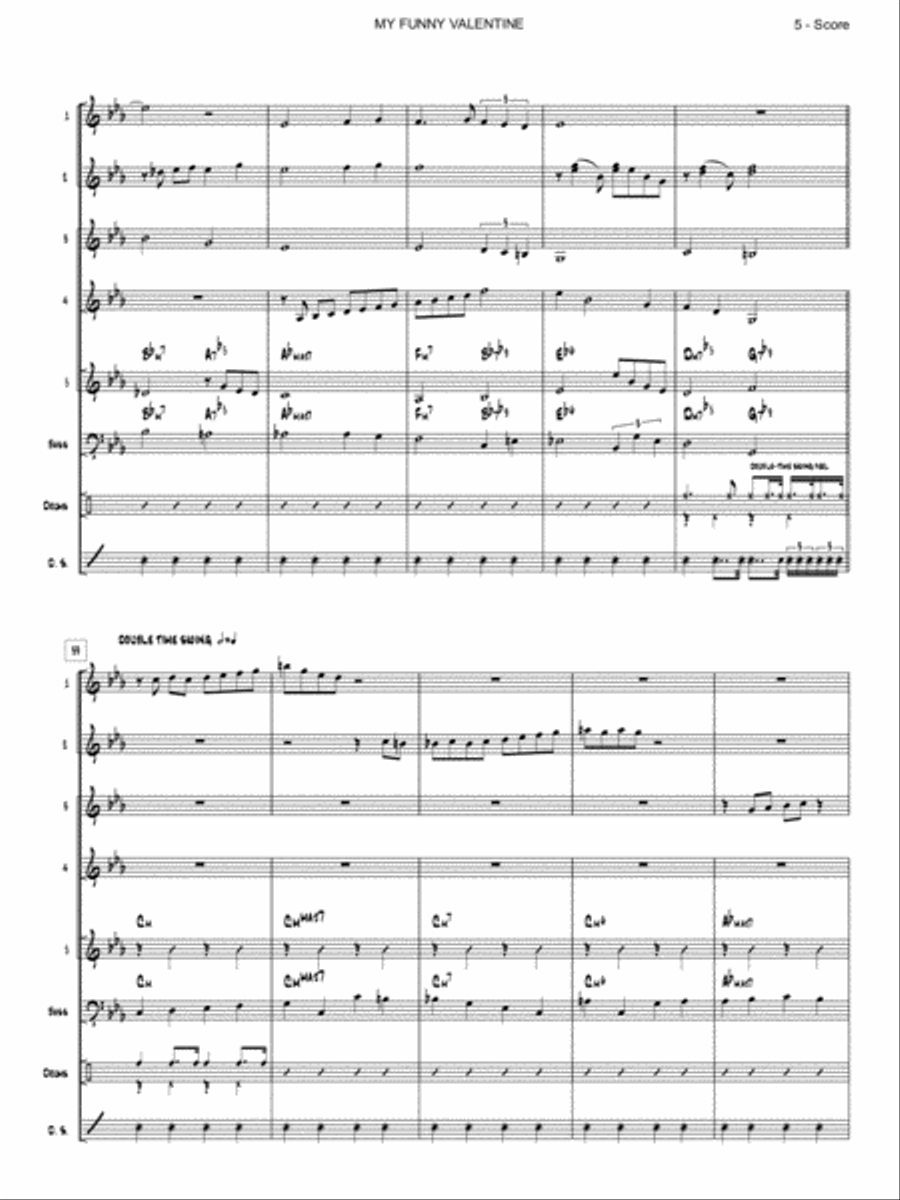 My Funny Valentine Small Ensemble scores gallery preview page 5