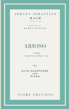Book cover for Bach - Arioso from Cantata BWV 156 for Alto Saxophone and Piano