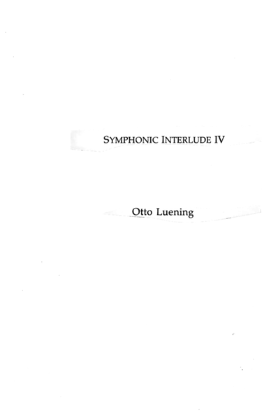 [Luening] Symphonic Interlude IV