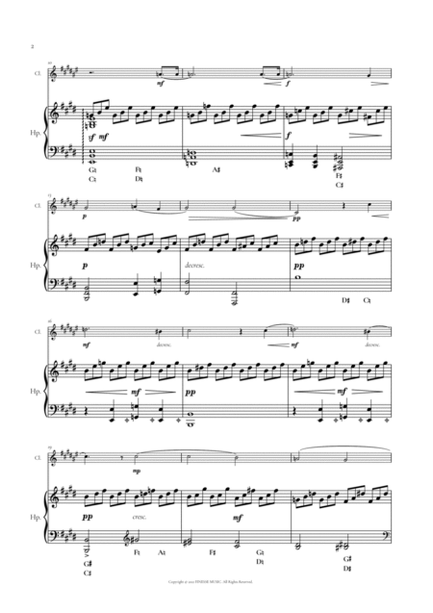 Moonlight Sonata for Bb Clarinet and Pedal Harp (duet) image number null