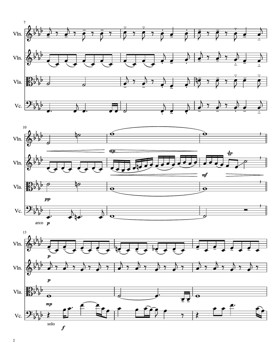 Dream On String Quartet scores gallery preview page 2