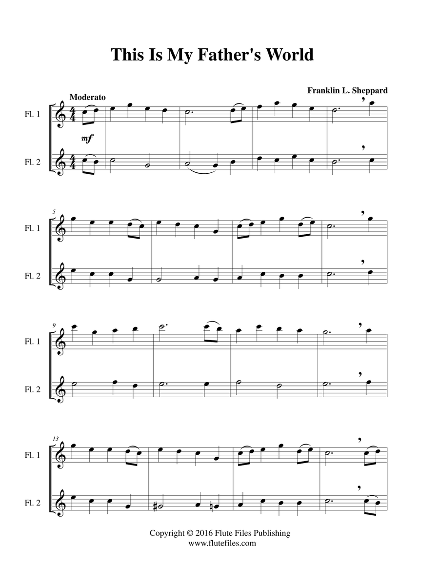 This Is My Father’s World - Flute Duet Flute Duet scores gallery preview page 3