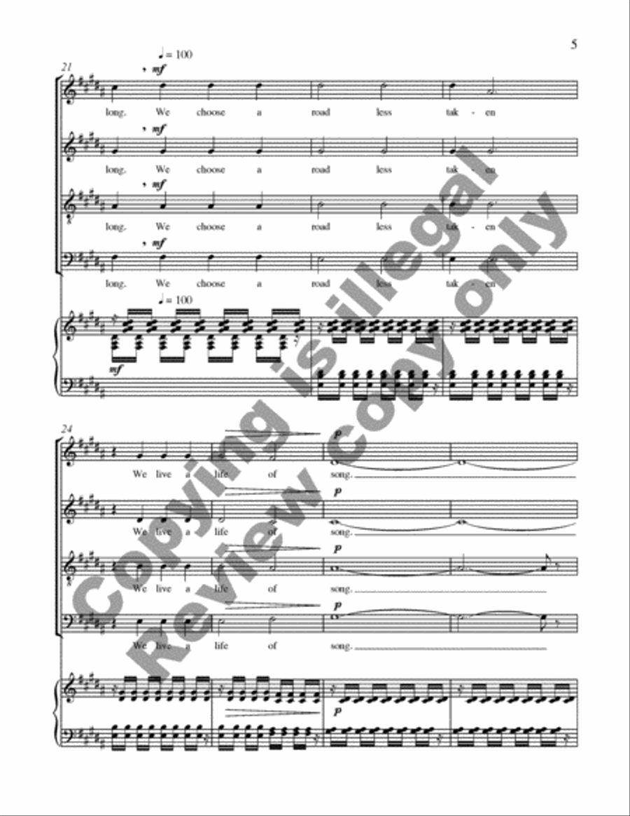 The Dreamers of Dreams 4-Part scores gallery preview page 6