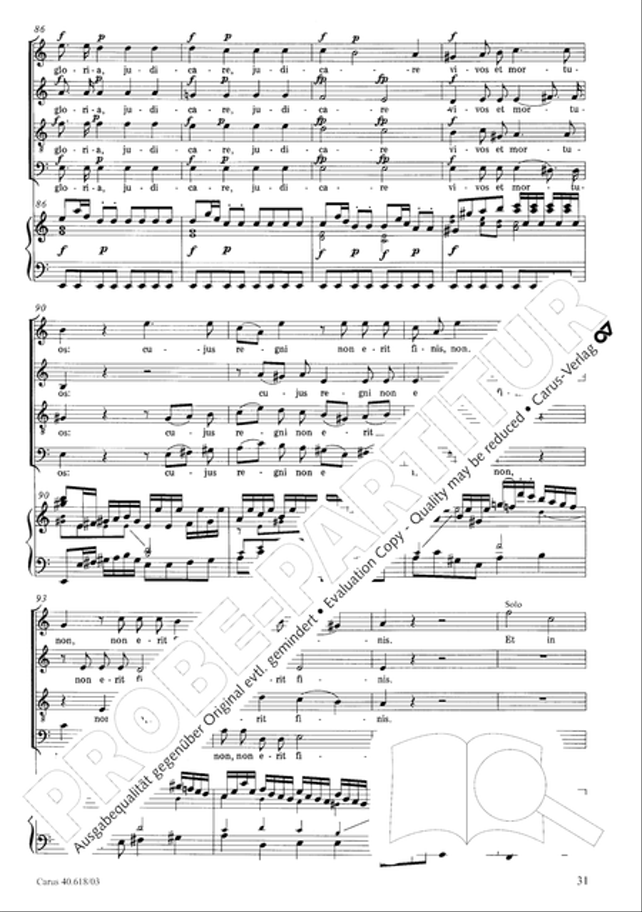 Mass in C (Missa in C) 4-Part scores gallery preview page 32