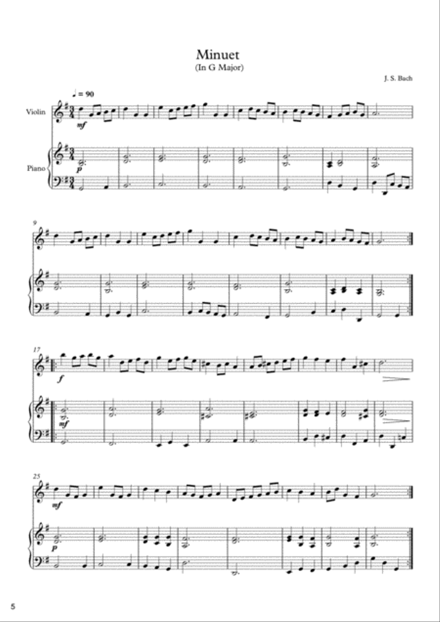10 Wedding Songs For Violin & Piano Violin Solo scores gallery preview page 6