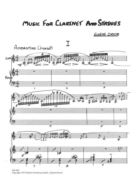 Music for clarinet and strings