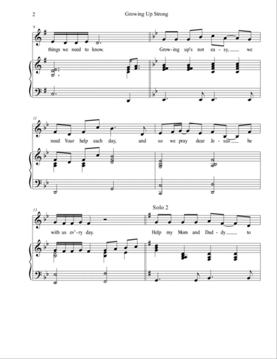 Growing Up Strong Growing Up Strong Unison Choir scores gallery preview page 3
