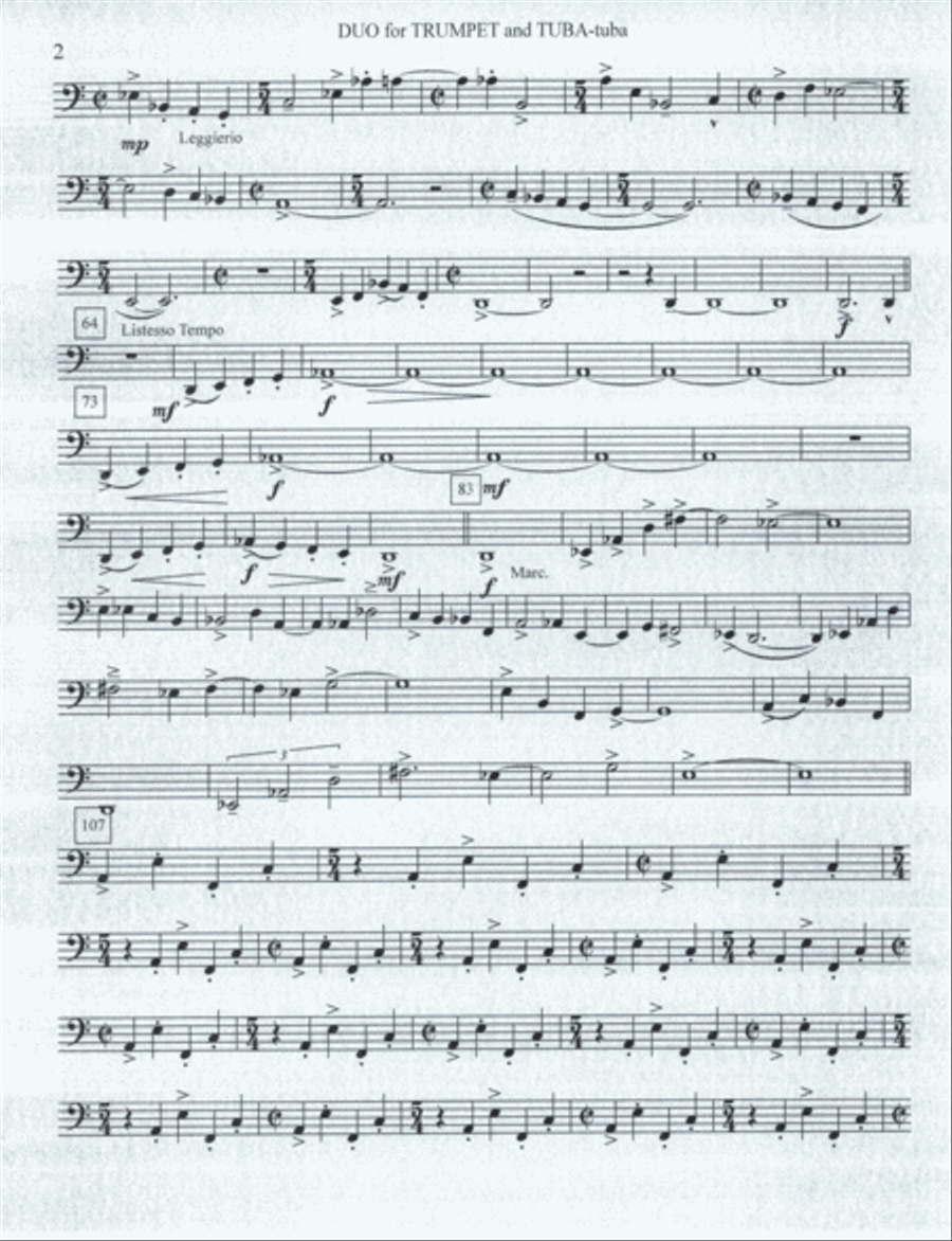 DUO for TRUMPET AND TUBA Brass Duet scores gallery preview page 3