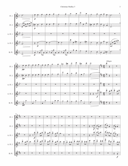 Christmas Medley 5 for flute quintet image number null
