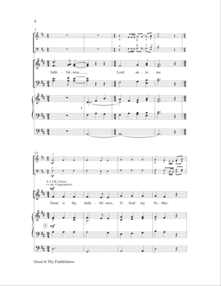 Great is Thy Faithfulness Choir scores gallery preview page 4