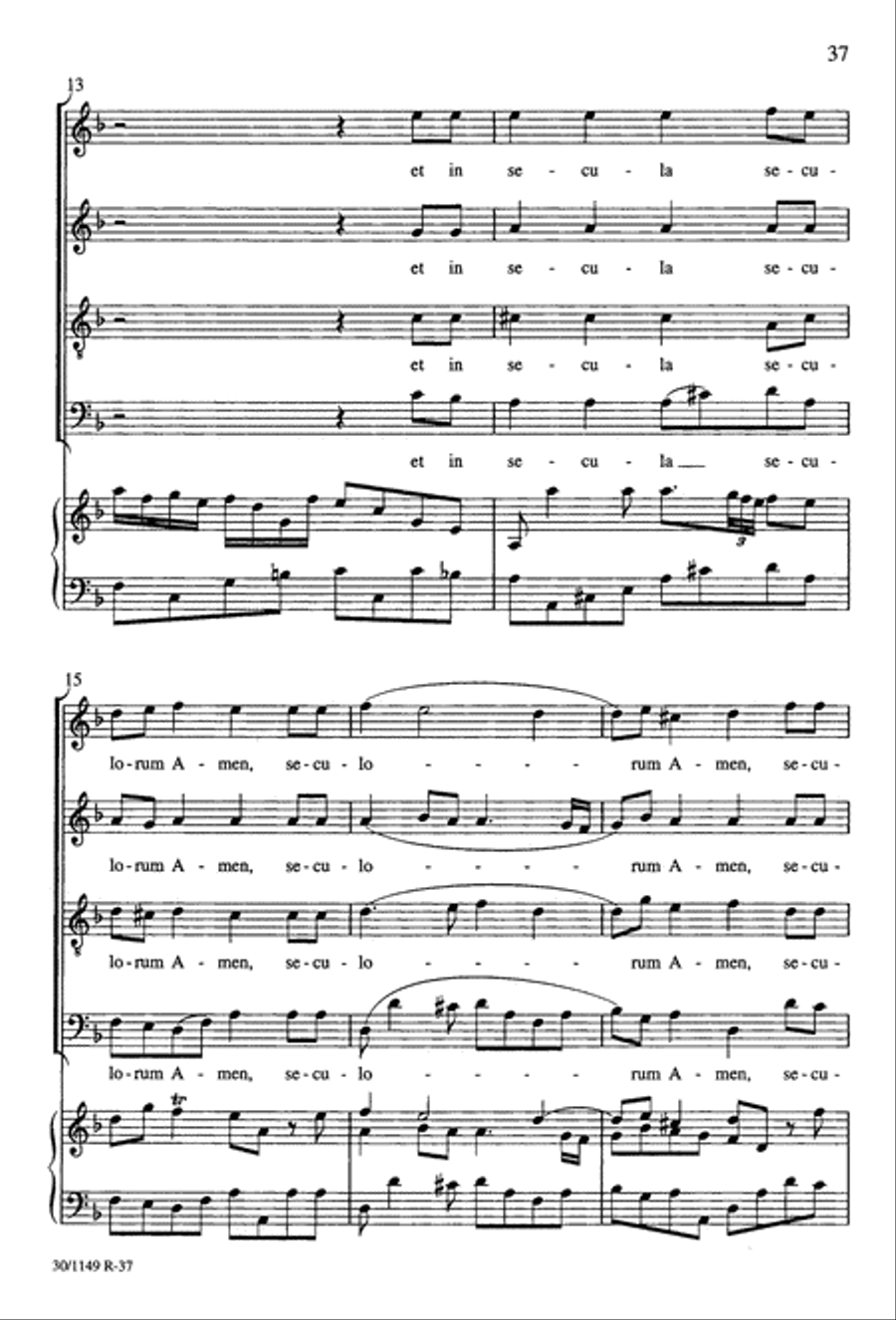 Magnificat in F - Choral Score 4-Part scores gallery preview page 47