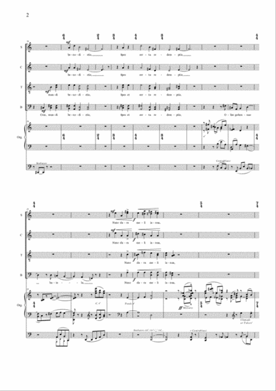 Stefano Maria Torchio: Crux mundi benedictio 4-Part scores gallery preview page 2