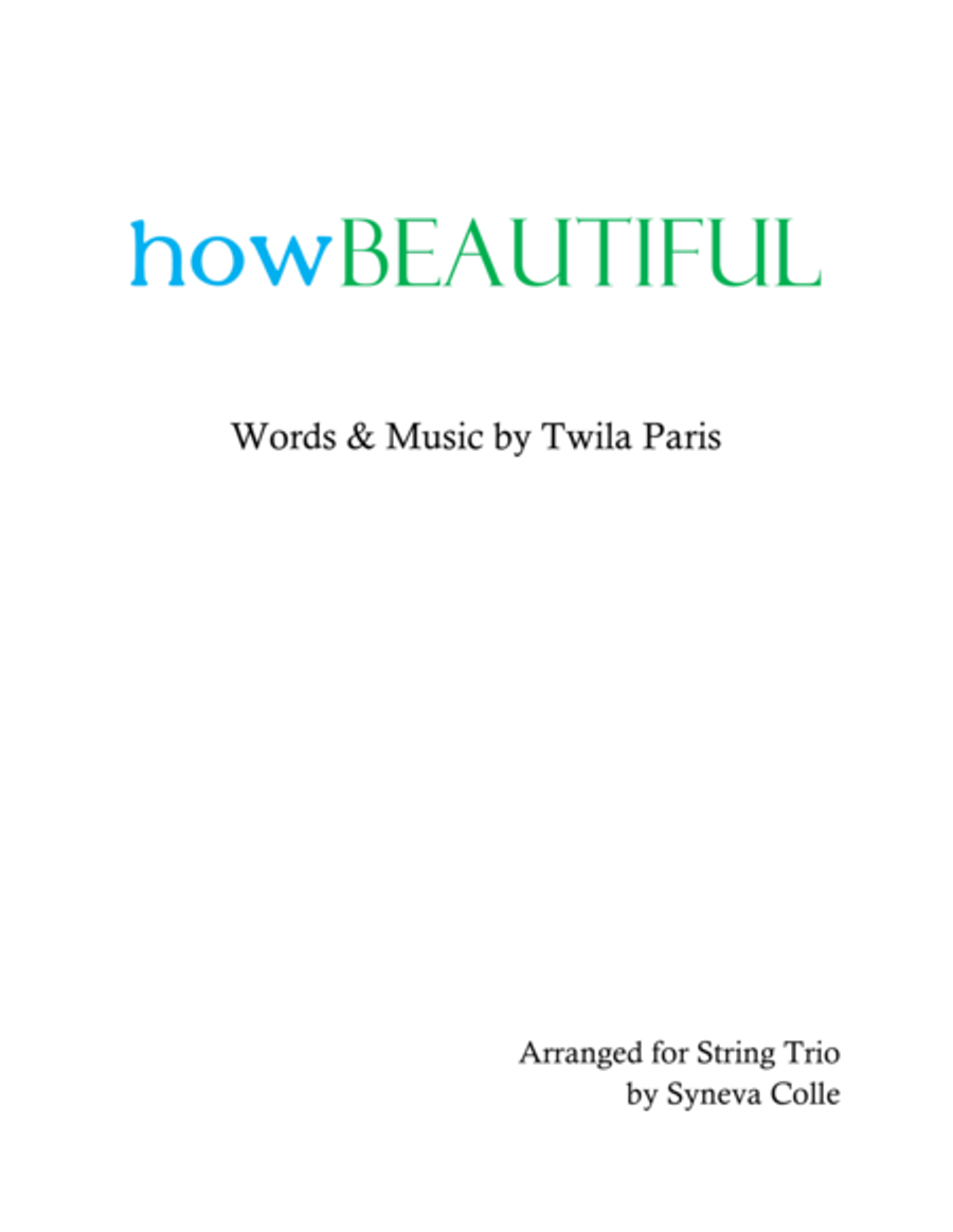 How Beautiful String Trio scores gallery preview page 1