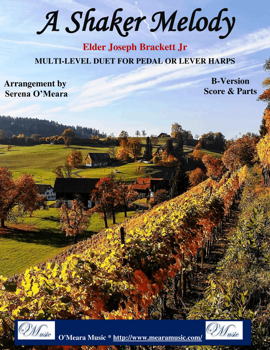A Shaker Melody, B Version, Score & Parts Celtic Harp scores gallery preview page 1
