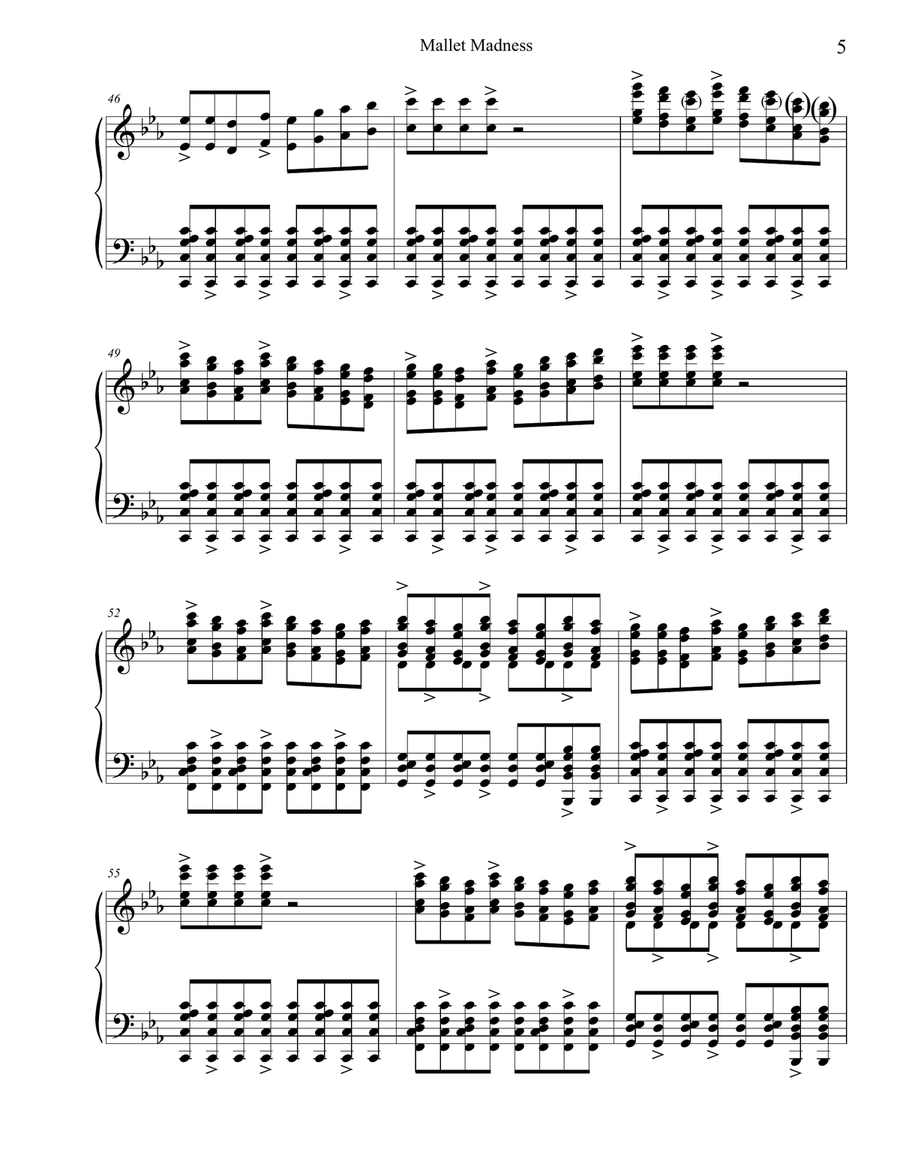 Mallet Madness Handbell Choir scores gallery preview page 5