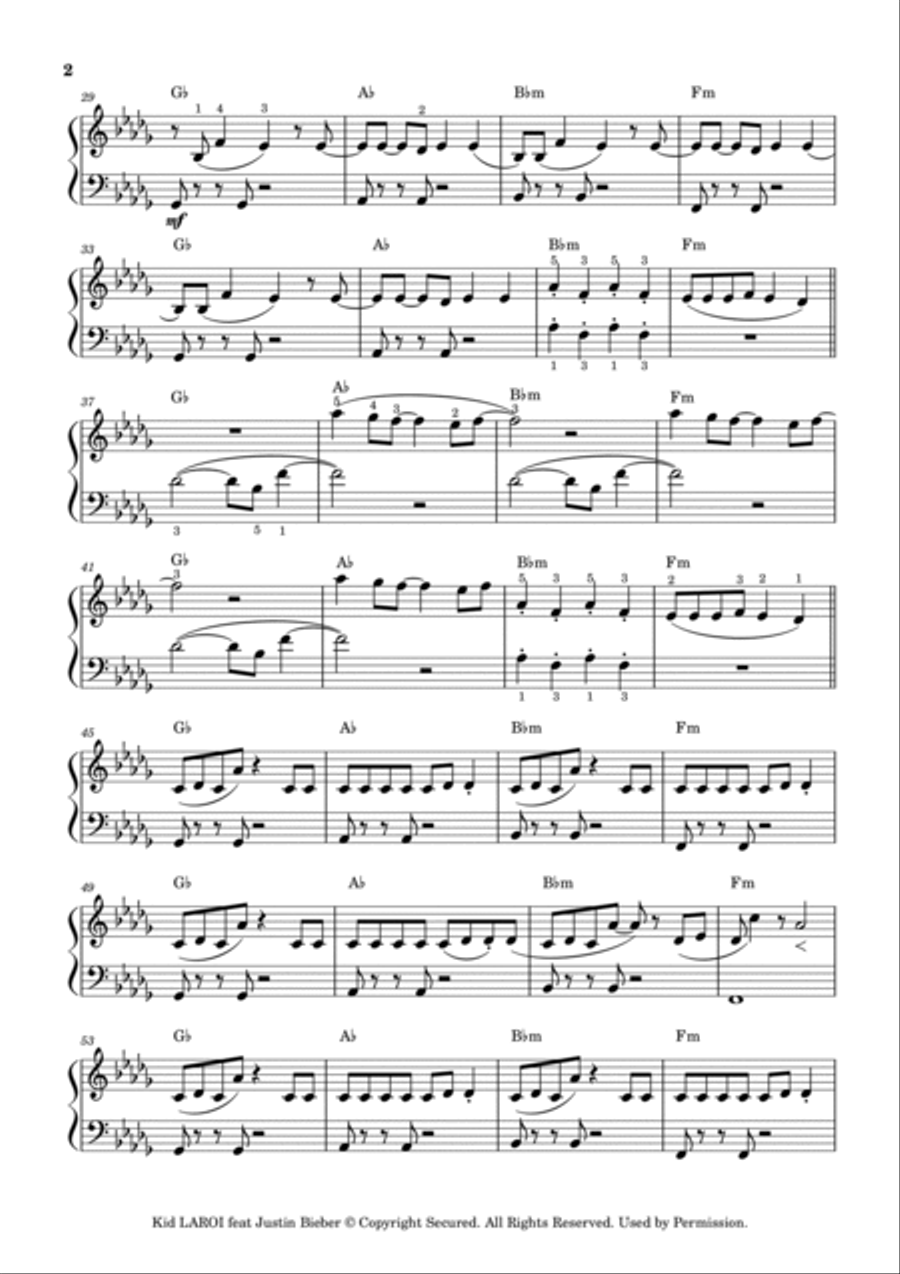 Stay Stay Easy Piano scores gallery preview page 2