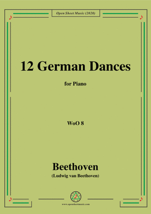 Book cover for Beethoven-12 German Dances,WoO 8,for Piano