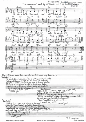 THE TRAM-MAN. lead sheet& #CJDennis words AND piano