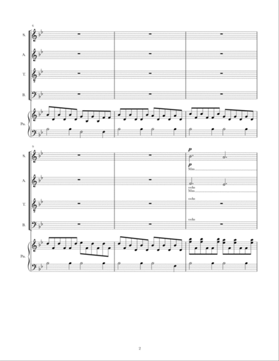 First Bloom - SATB and Piano Divisi scores gallery preview page 2