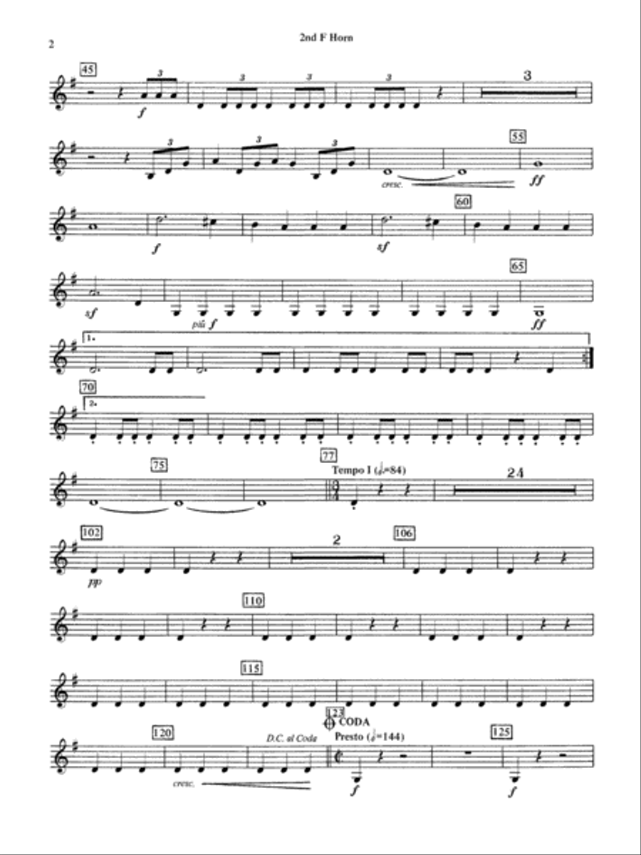 Beethoven's 5th Symphony, Finale: 2nd F Horn Full Orchestra scores gallery preview page 2