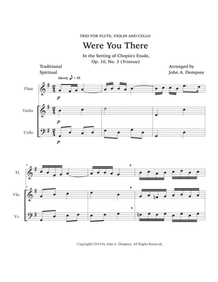 Were You There (Trio for Flute, Violin and Cello) image number null