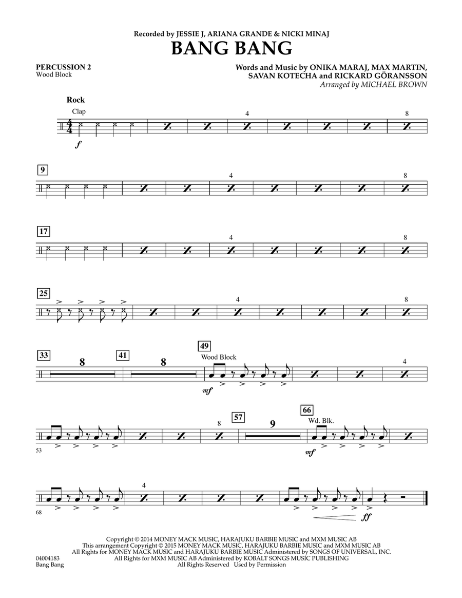 Bang Bang - Percussion 2