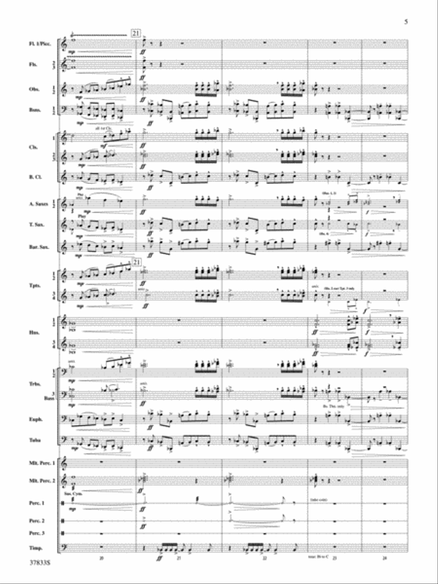 Symphonic Essay: Score Concert Band scores gallery preview page 5