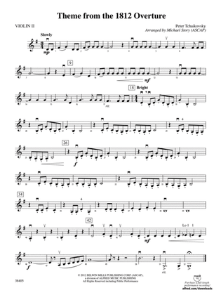 Theme from the "1812 Overture": 2nd Violin
