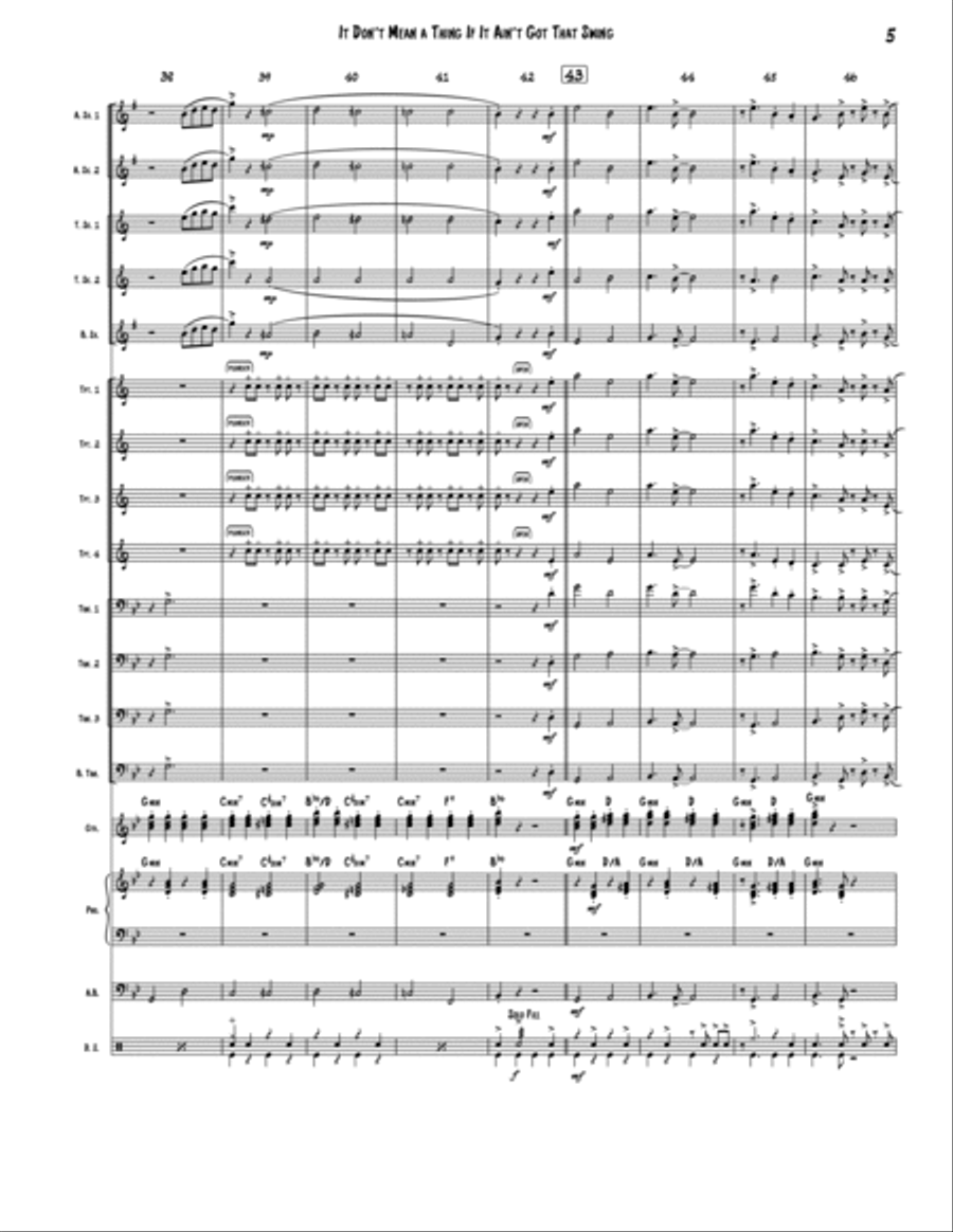 It Don't Mean A Thing (If It Ain't Got That Swing) Jazz Ensemble scores gallery preview page 5