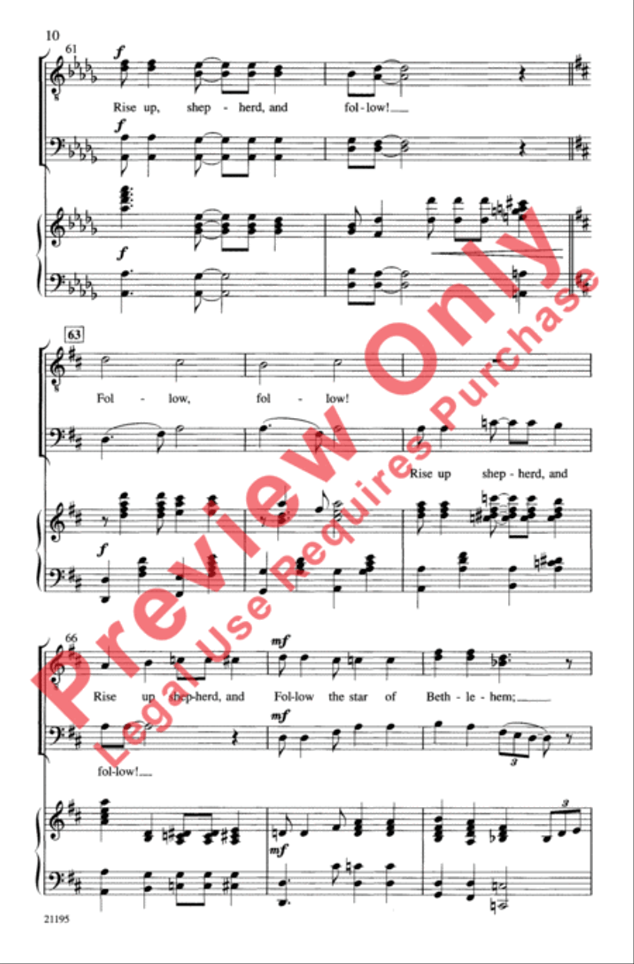 Rise Up, Shepherd, and Follow! Men's Choir scores gallery preview page 9