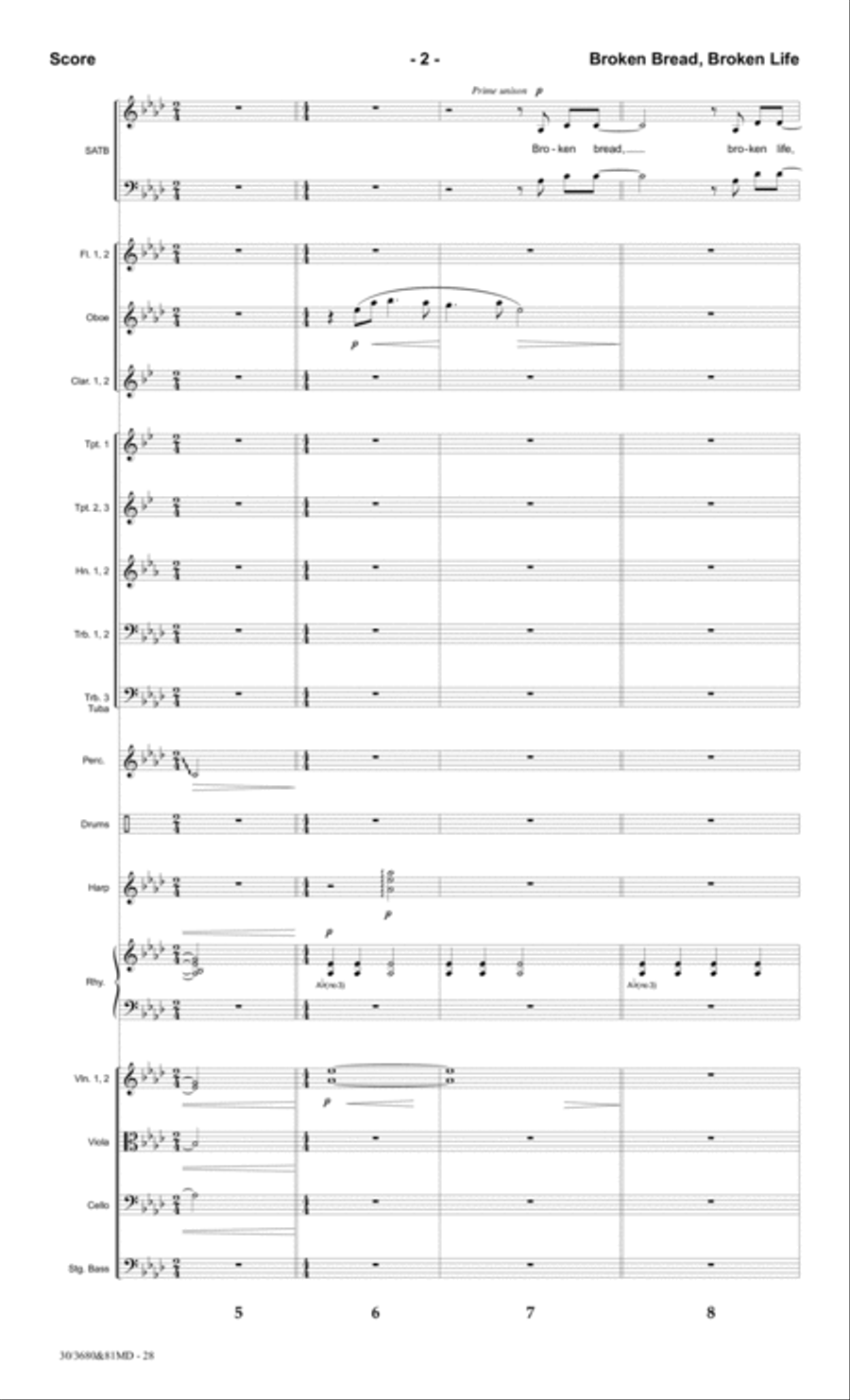 Songs of the Cross - Orchestral Score and Parts Choir scores gallery preview page 12