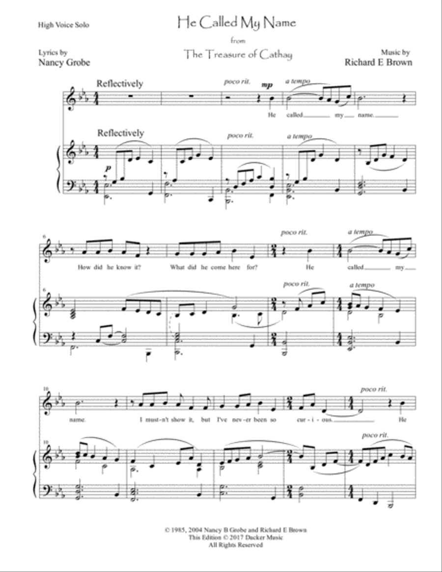 He Called My Name Soprano Voice scores gallery preview page 2