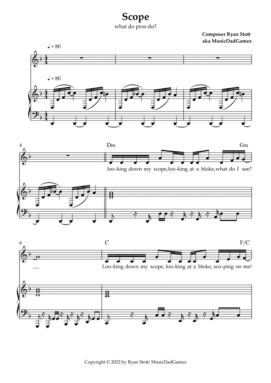 Scope - What do pros do? Scope - What do pros do? Voice scores gallery preview page 1