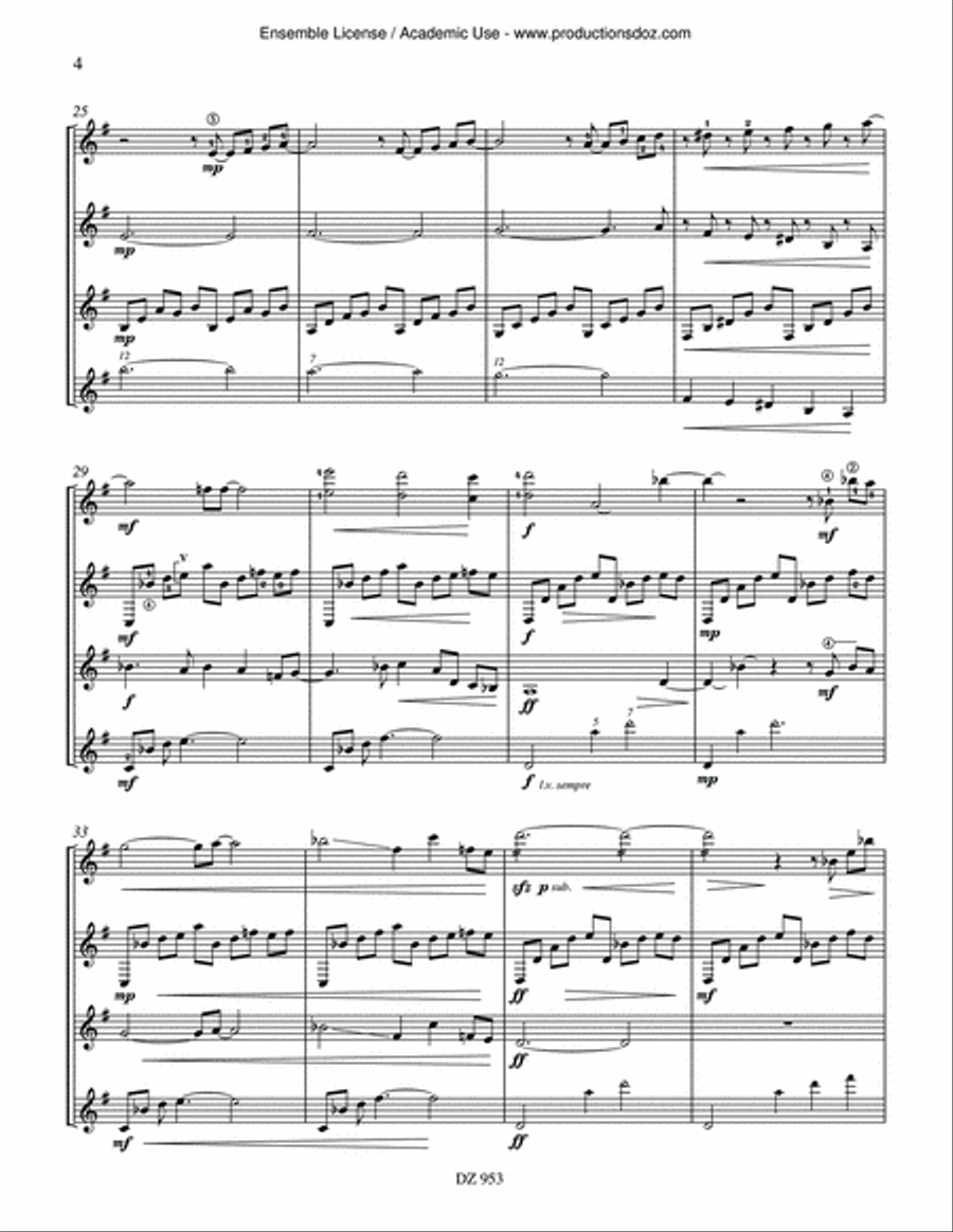 Rêverie Guitar Ensemble scores gallery preview page 4